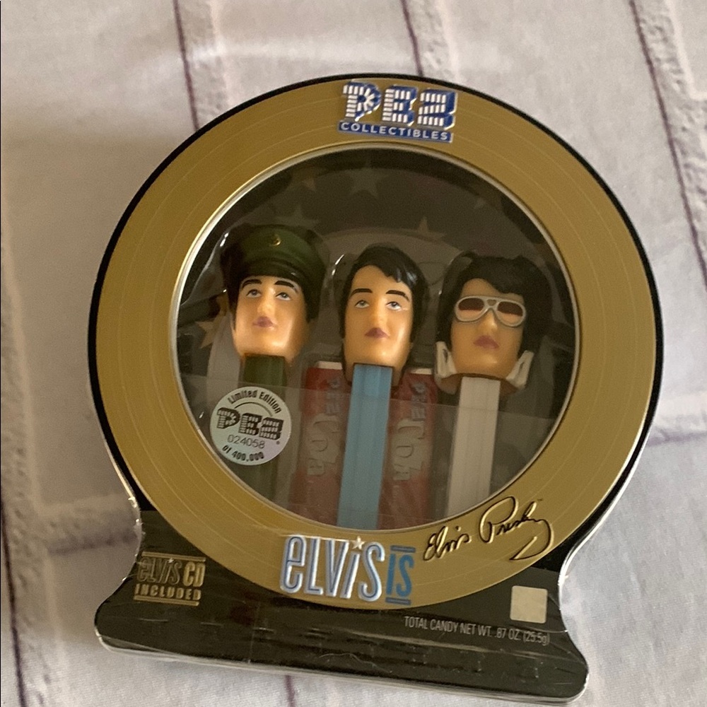 Pez Collectibles Elvis Presley Dispensers with CD